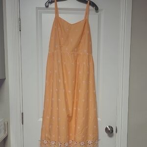 Old Navy Orange Smocked Dress